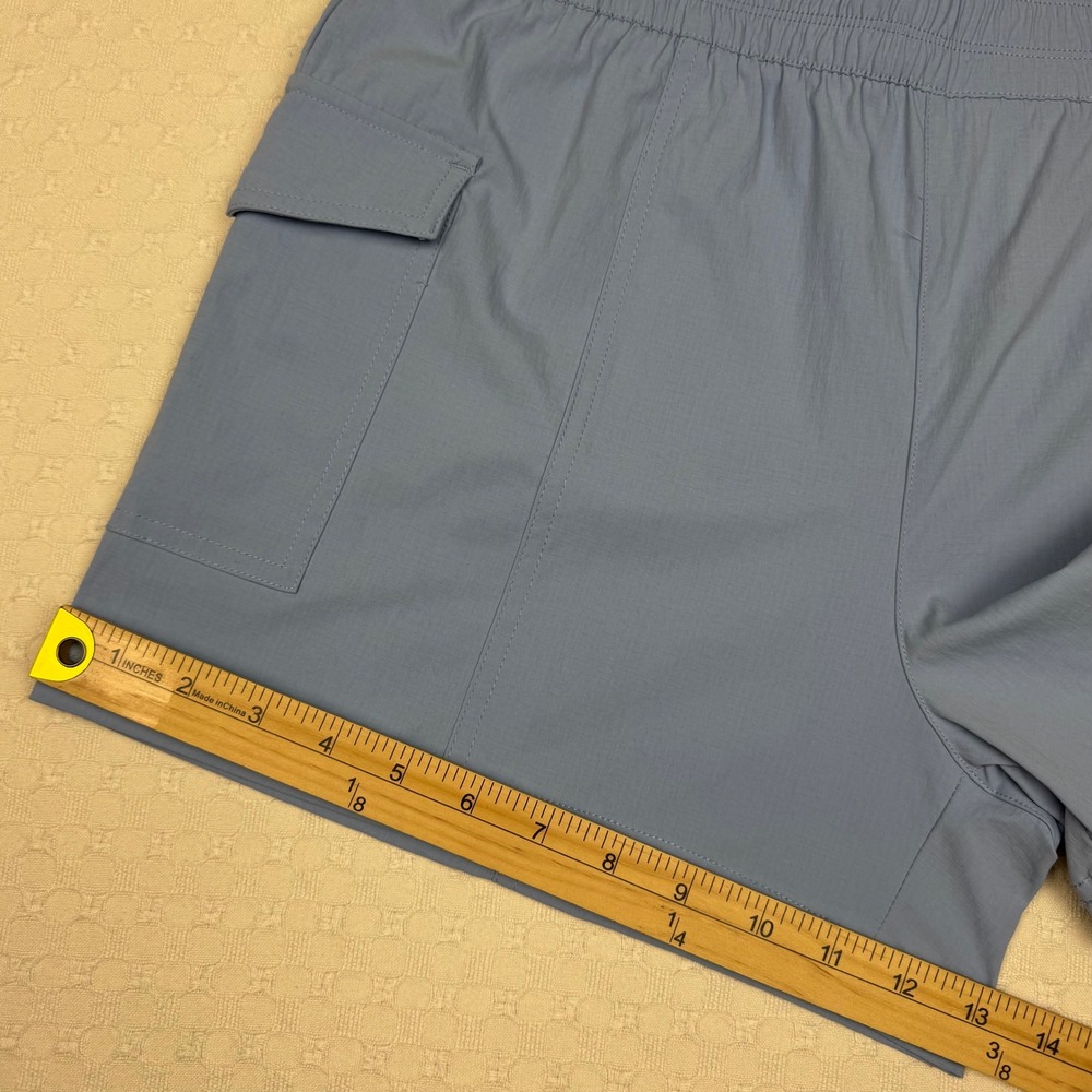 NWT Yogalicious Trekki Trail Path Cargo Shorts Outdoor Commuter Womens L Blue - Picture 7 of 11